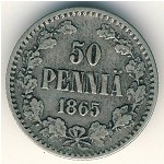 Finland, 50 pennia, 1864–1871