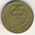 Costa Rica, 25 colones, 2001–2003