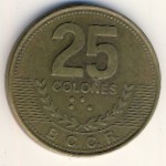Costa Rica, 25 colones, 2007–2014