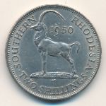 Southern Rhodesia, 2 shillings, 1948–1952