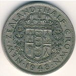 New Zealand, 1/2 crown, 1948–1951