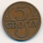 Польша, 5 грошей (1923–1939 г.)