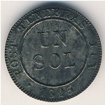 Женева, 1 соль (1825–1833 г.)