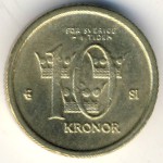 Швеция, 10 крон (2001–2009 г.)