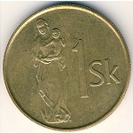 Словакия, 1 крона (1993–2008 г.)