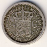 Netherlands, 1/2 gulden, 1910–1919