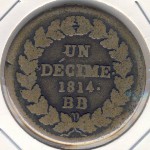 Франция, 1 десим (1814–1815 г.)