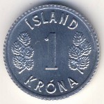 Исландия, 1 крона (1976–1980 г.)