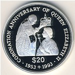 Tuvalu, 20 dollars, 1993