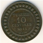 Тунис, 10 сентим (1907–1917 г.)