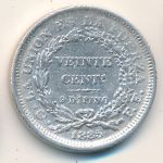 Bolivia, 20 centavos, 1884–1907