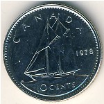 Канада, 10 центов (1969–1978 г.)