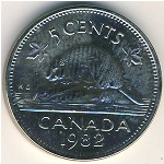 Canada, 5 cents, 1982–1989