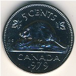 Canada, 5 cents, 1979–1981