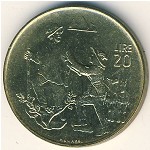 San Marino, 20 lire, 1972