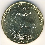 Vatican City, 20 lire, 1970–1977