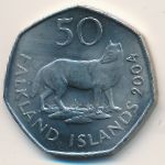 Falkland Islands, 50 pence, 2003–2004