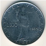 Vatican City, 100 lire, 1964–1965