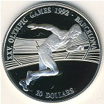Cook Islands, 10 dollars, 1990