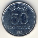 Brazil, 50 centavos, 1986–1988