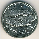 Gibraltar, 10 pence, 1992–1997