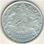 Гибралтар, 14 экю - 10 фунтов (1992–1993 г.)