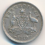 Австралия, 3 пенса (1910 г.)