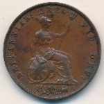 Great Britain, 1/2 penny, 1838–1860