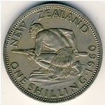 New Zealand, 1 shilling, 1956–1965