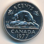 Canada, 5 cents, 1965–1978