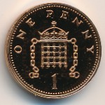 Великобритания, 1 пенни (1985–1992 г.)