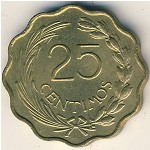 Paraguay, 25 centimos, 1953