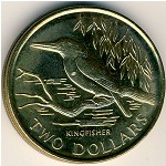 New Zealand, 2 dollars, 1993