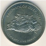 Guernsey, 25 pence, 1977