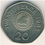 Guernsey, 20 pence, 1985–1997