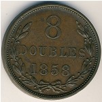 Guernsey, 8  doubles, 1834–1858