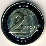Румыния., 2 евро (2004 г.)