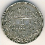 Hungary, 1 korona, 1892–1906