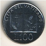 Vatican City, 100 lire, 1992