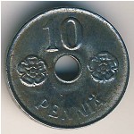 Finland, 10 pennia, 1943–1945