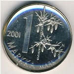 Finland, 1 markka, 2001