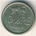 Norway, 10 ore, 1958