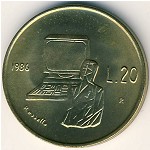 San Marino, 20 lire, 1986