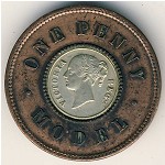 Великобритания, 1 пенни (1844 г.)