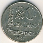 Brazil, 20 centavos, 1967