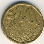 South Africa, 20 cents, 1996–2000