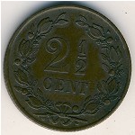 Нидерланды, 2 1/2 цента (1877–1898 г.)