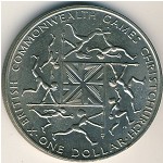 New Zealand, 1 dollar, 1974