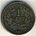 Датская Западная Индия, 1 цент (1859–1860 г.)
