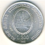 Italy, 200 lire, 1988